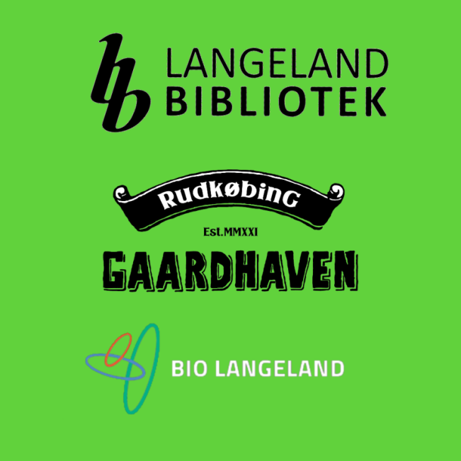 logoer for Langeland Bibliotek, Gaardhaven og Bio Langeland